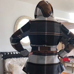 Ladies plaid jacket.